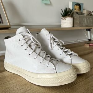 Vintage white leather Converse